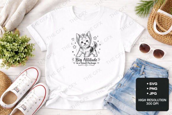 Big Attitude Dog T-Shirt Design: Sassy Small Dog Art