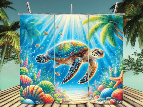 Dive into Design with the Sea Turtle Tumbler Wrap