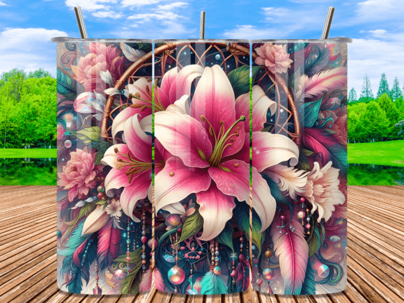 Dream Catcher Lily Floral Tumbler Wrap: A Design Deep Dive
