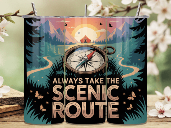 Embrace the Outdoors: The Scenic Route Camping Tumbler Wrap