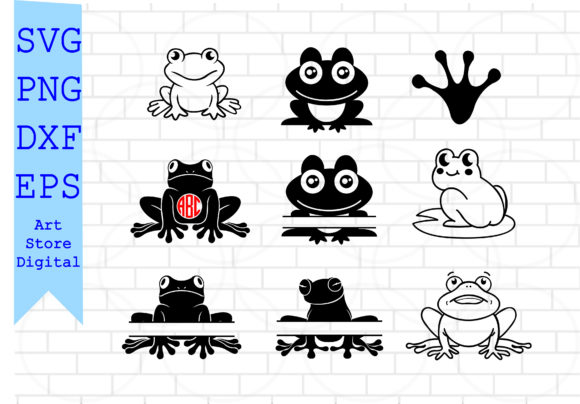 Frogs Clipart, Cute Frog SVG Files for Creative Projects