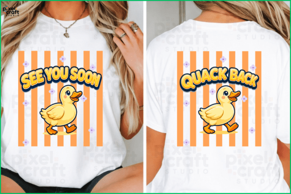 Funny Duck Kids Shirt PNG Bundle: Playful Graphics for Creative Projects