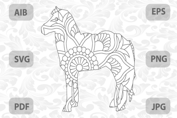 Horse Mandala Coloring Page for Adults: A Designer's Asset