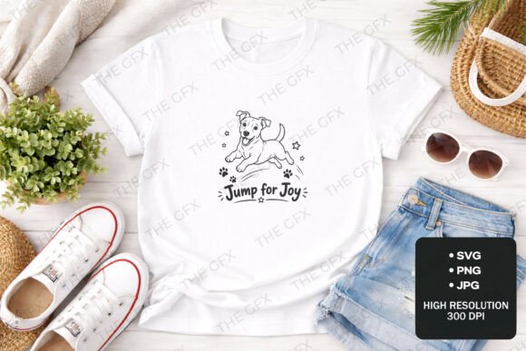 Jack Russell Line Art Puppy SVG Design