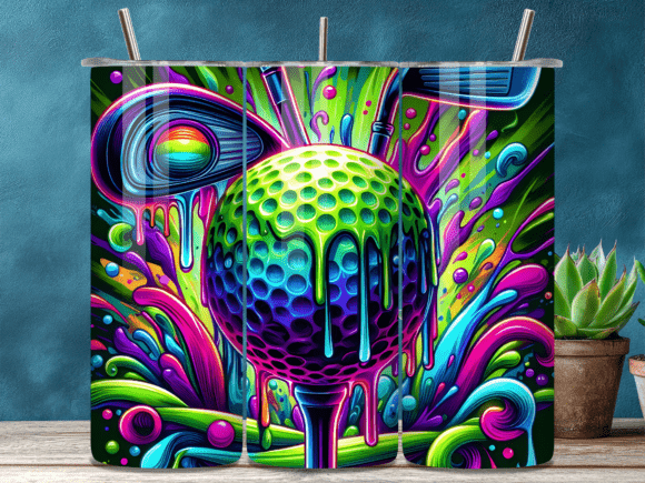 Psychedelic Drip Golf Ball Tumbler Wrap: A Guide for Creators
