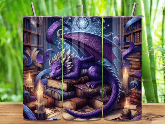 Unleash a Story: The Purple Wizard Dragon Books Tumbler Wrap