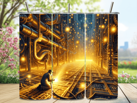 Welding Cyberpunk Industrial Tumbler PNG: A Designer's Deep Dive